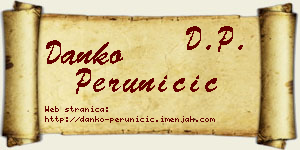 Danko Peruničić vizit kartica